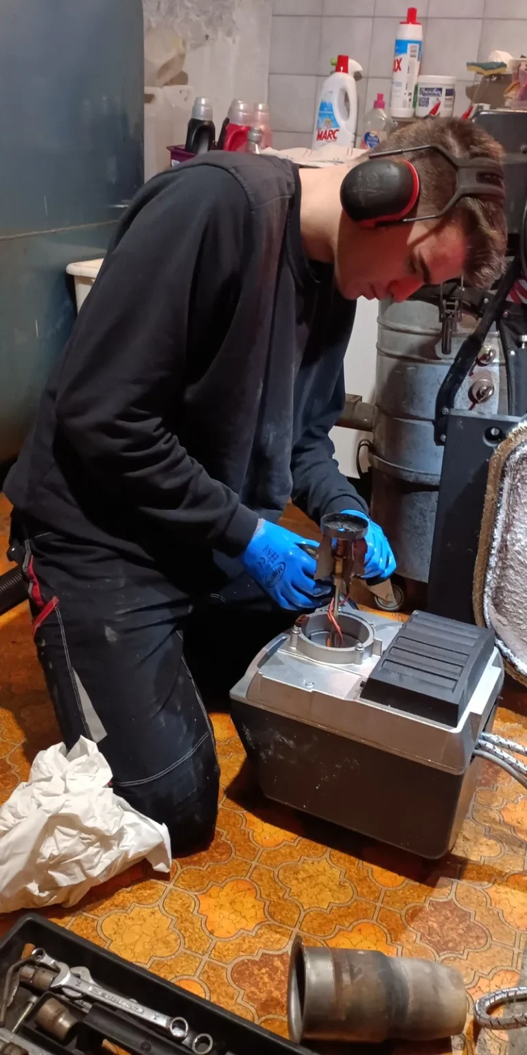 Nettoyage du brûleur d'une chaudière fioul dans le Calvados